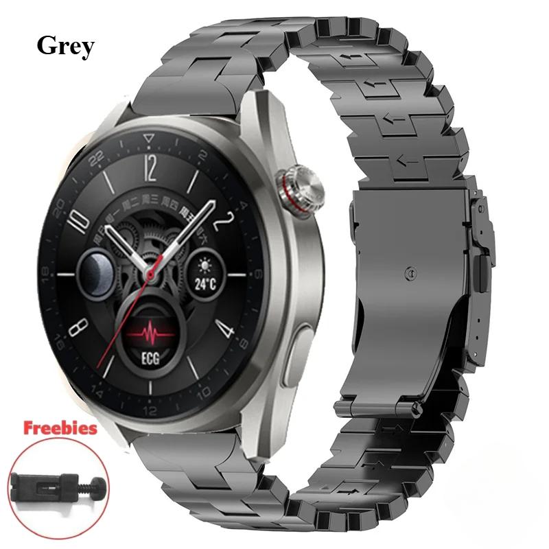 Pasek Tytanowy 22mm Do Huawei Watch4 Pro Luksusowa Bransoleta Do Huawei GT3 46mm Ultimate Do Samsung Watch Gear S3 45mm Metalowy Pasek