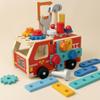 Wooden Assembly Fire Truck Fine Motor Skills Screwon Building HandEye Coordination