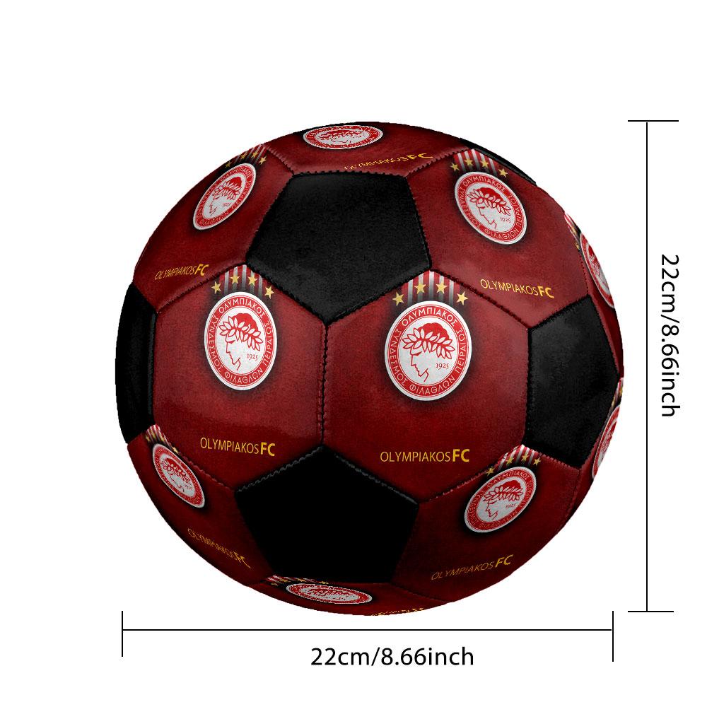 1 Stück Olympiacos Piräus Größe 5 Fußball PragHallenfußball Ball Bunt Alle Altersgruppen Maschinengenäht PVC Wettkampfbereit Langlebig Hoher Rückprall