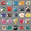 50 Retro Phone Graffiti Stickers Personalized Cartoon Creative DIY Water Cup Suitcase Decoration Stickers