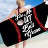 Baseball-Strandtuch, schnell trocknend, tragbar, Badetuch, Baseball-bedrucktes Strandtuch