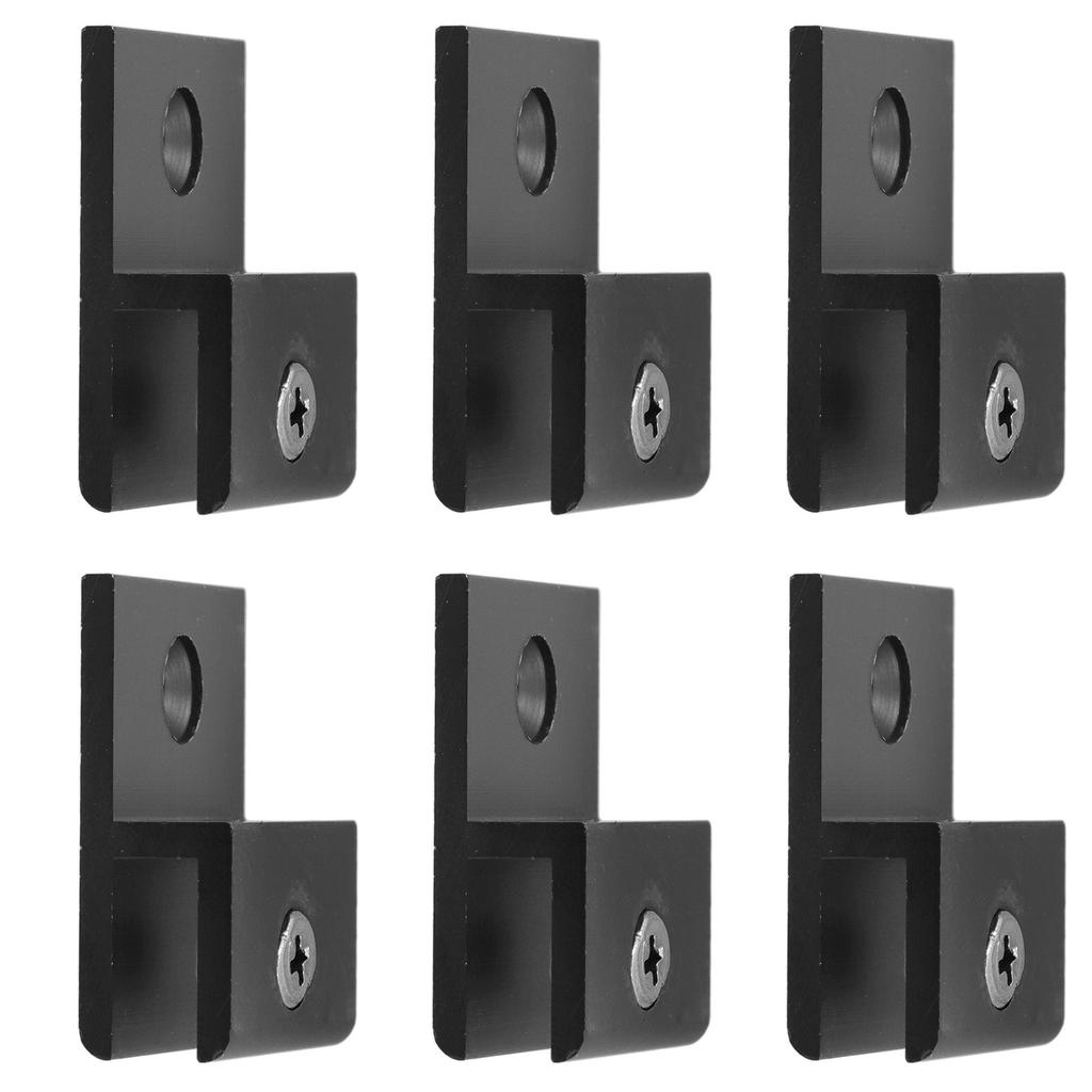 6 clip di fissaggio per vetro in lega di alluminio resistente, clip moderne per specchi da parete, display in acrilico e vetro