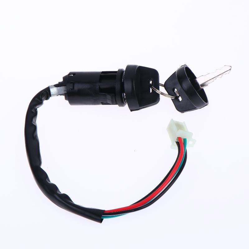 Universal Ignition Switch 4 Wires with 2 Spare Keys for 50CC-250CC ATV Motorbike Off-Road Bike