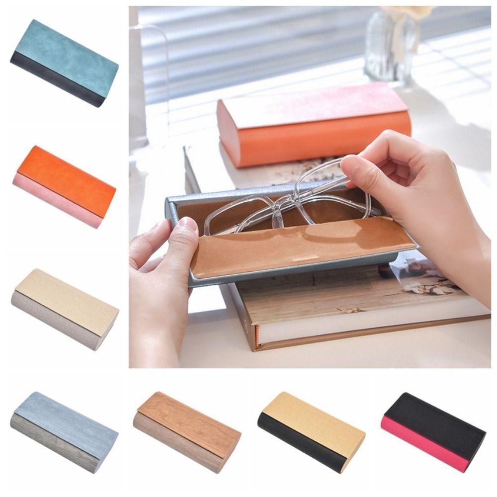 Scratch Resistant Double Layer Glasses Case PU Leather Sunglasses Storage Box Hard Glasses Case