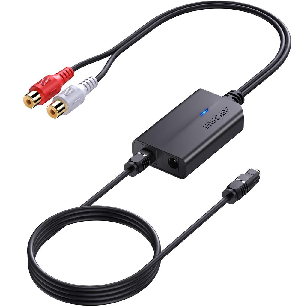 AUTOUTLET EFU058 192kHz Optical to RCA Converter