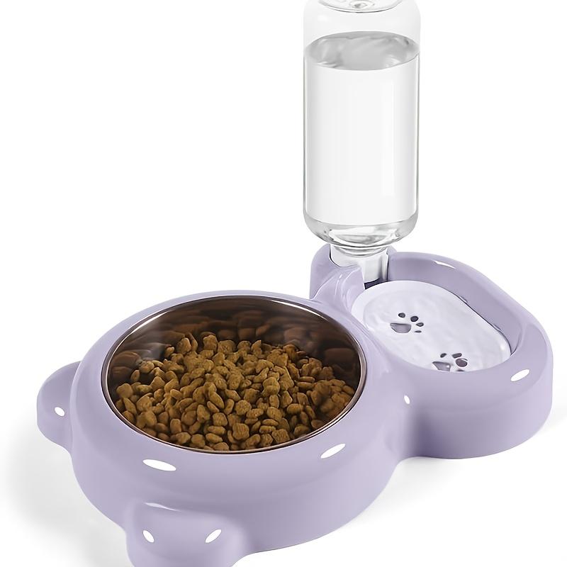 Pet Bowl Drinking Water Automatic Feeding Device Integrated Dual Bowl Anti Tipping Dog Bowl Keeps Your Pet Hydrated