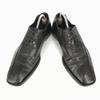 Hugo Boss Italy Leather Swirl Moc 27.0 Dark Brown Blake Stitch Dress Shoes(USED)