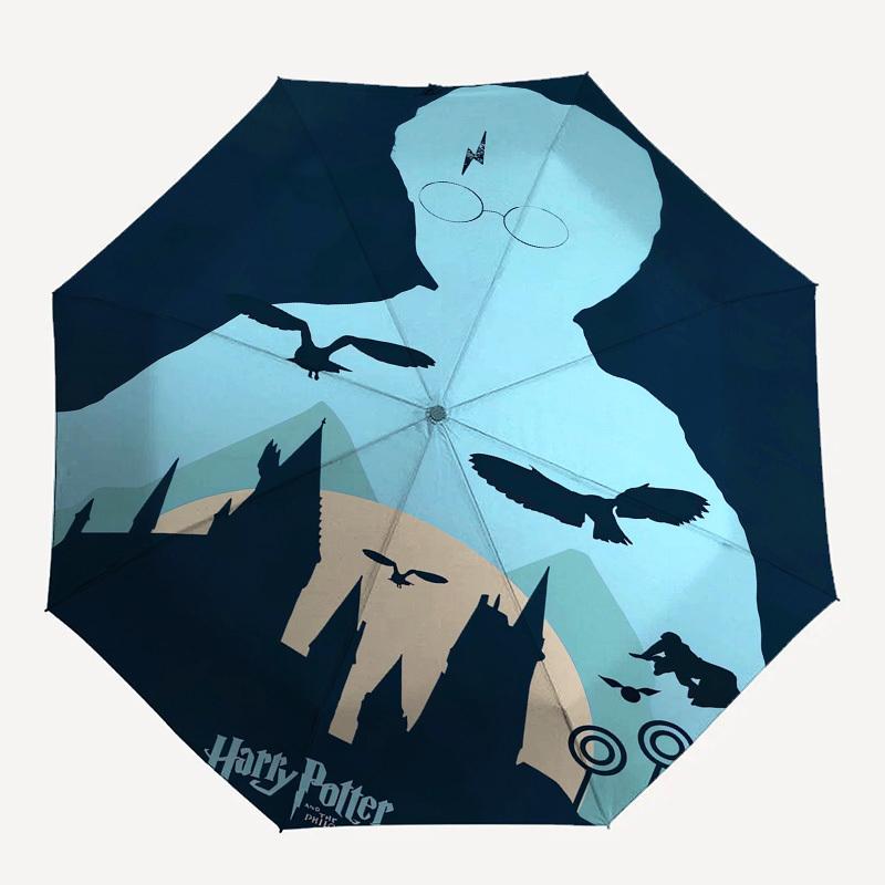 1pc Harry Potter Philosopher's Stone Umbrella with Plastic Handle,Cartoon Pattern,Suitable for All Seasons Multi-functional Umbrella533