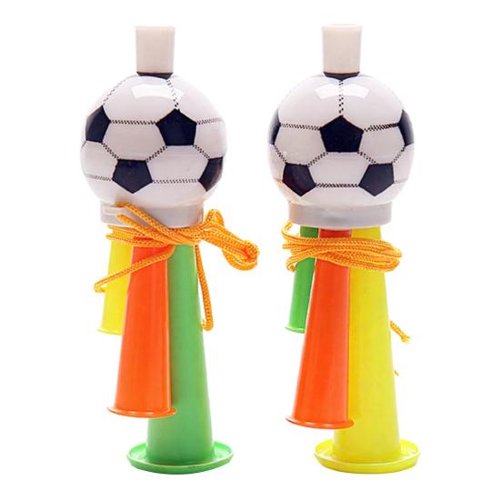 Huaqianguhh 2Pcs Soccer Cheering Horn, 3 Tone Sports Fan Noise Maker, Handheld Football Stadium Trumpet for Game Day, Party Accessory