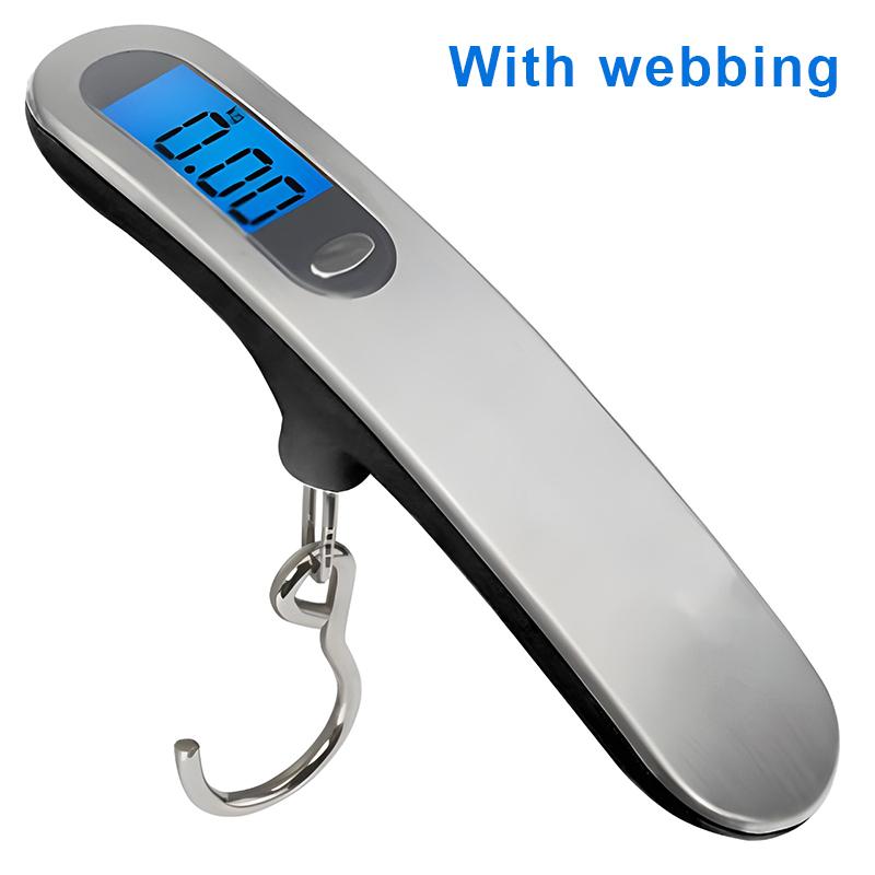 

110Lb/50Kg Portable Digital Luggage Weight Scale Lcd Display Pocket Electronic Suitcase Travel Scale Balance Baggage Weight Tool чёрный