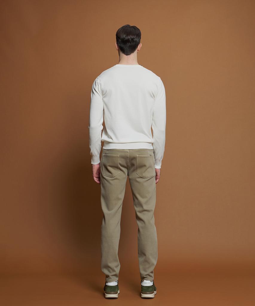 PANICALE White Viscose Blend Round Knit (Type A)