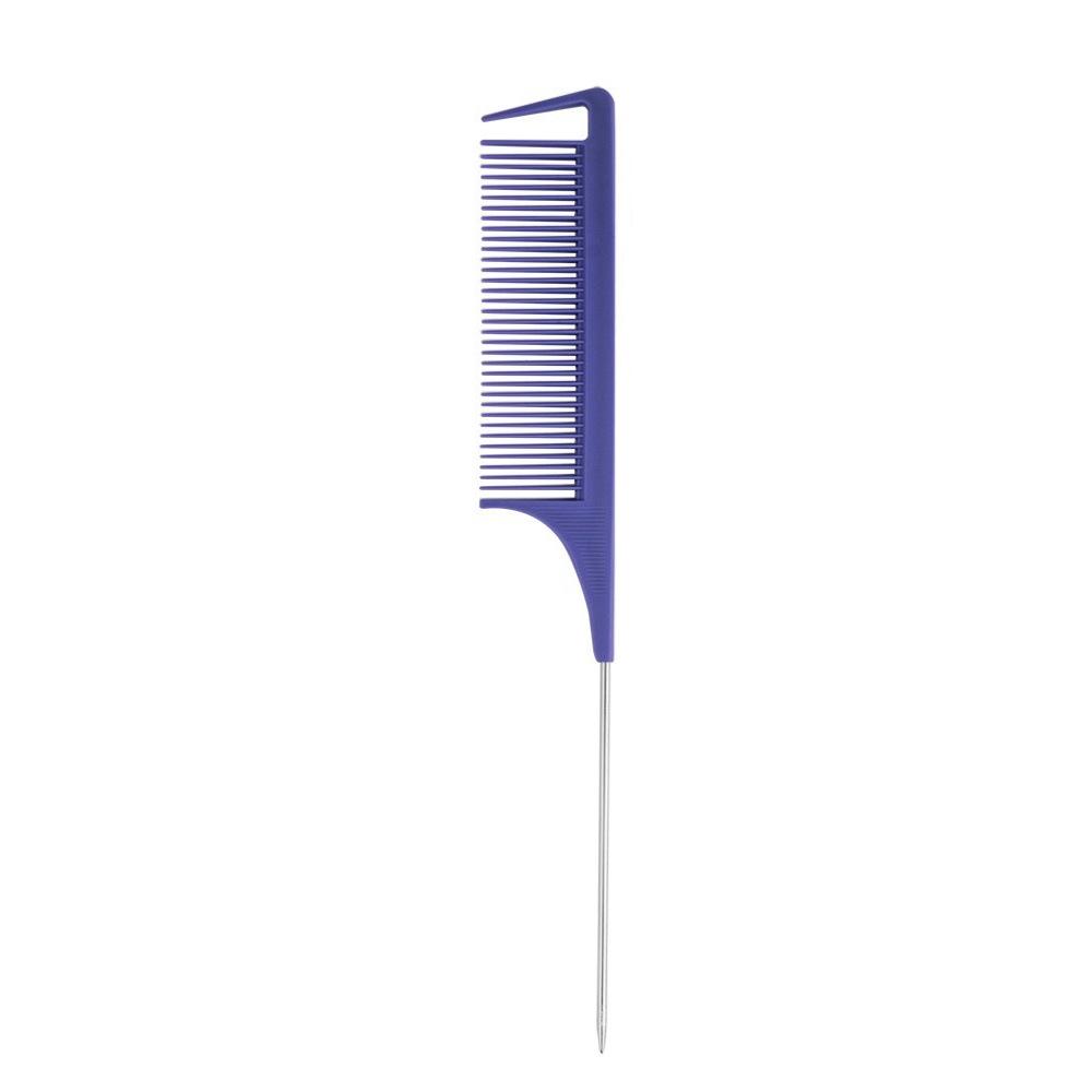 Steel Needle Rat Tail Comb for Hairdressing - Teasing, Styling, and Parting Comb for Makeup Artists and Wigs.