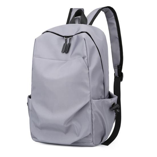Solid Color Backpack for Men And Women Oxford Fabric Waterproof School Bag