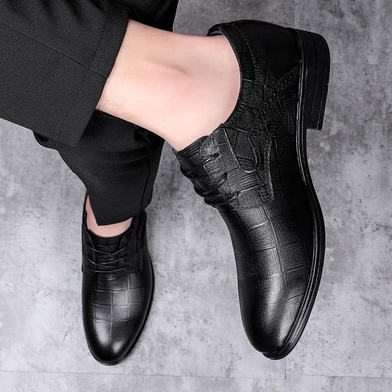 Sapatos Sociais de Alta Qualidade Masculinos Moda Homem Sapatos Casuais Primavera Outono Oxfords Masculinos Sapatos de Vestir de Couro Genuíno Calçado Formal
