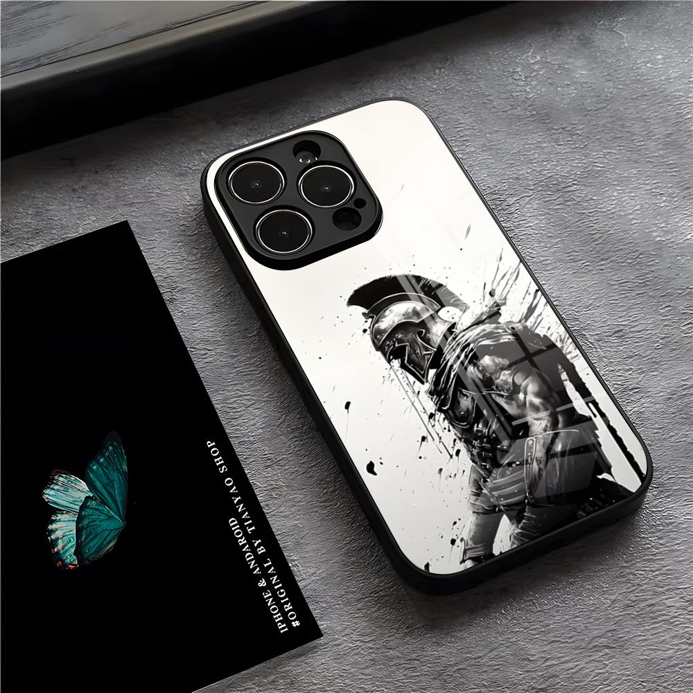 G-Gladiator Sparta Phone Case For IPhone 17 Pro Max 15 Pro 16 14 Plus 12 13 Mini 11 Pro Shockproof Glass Cover