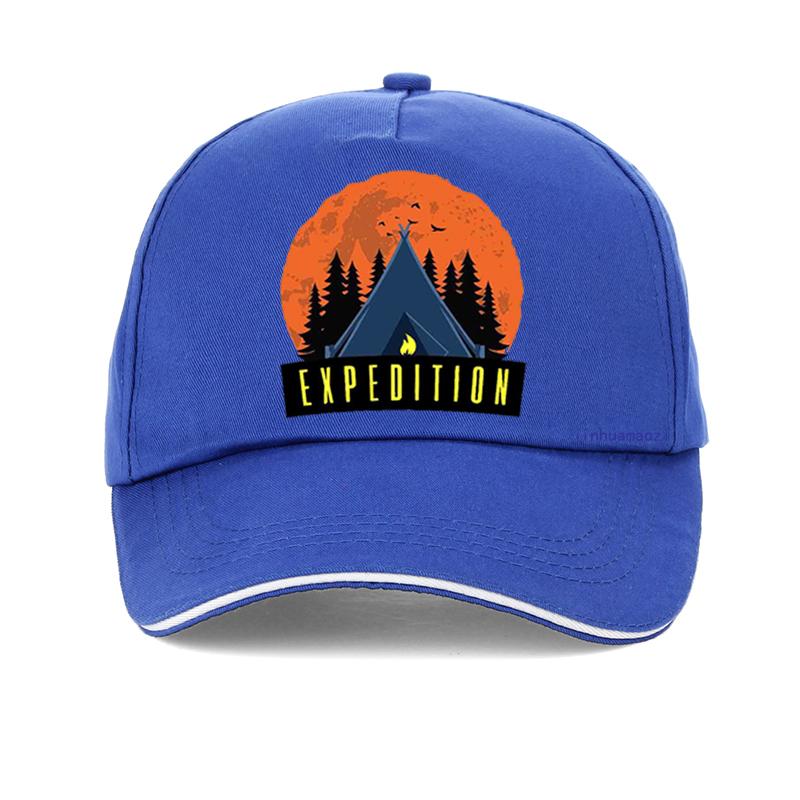 Fashion outdoor Unisex Expedition Camping print Baseball cap adjustable Unisex Adventure Night Expedition Campfire Camping hat
