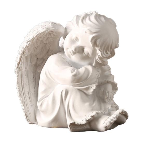 Estatua de Ángel de la Guarda Resina Figura de Ángel Pequeño Recuerdo Curación Simpatía Regalo para Estante Hogar Sala de Estar Escritorio Oficina Decoración