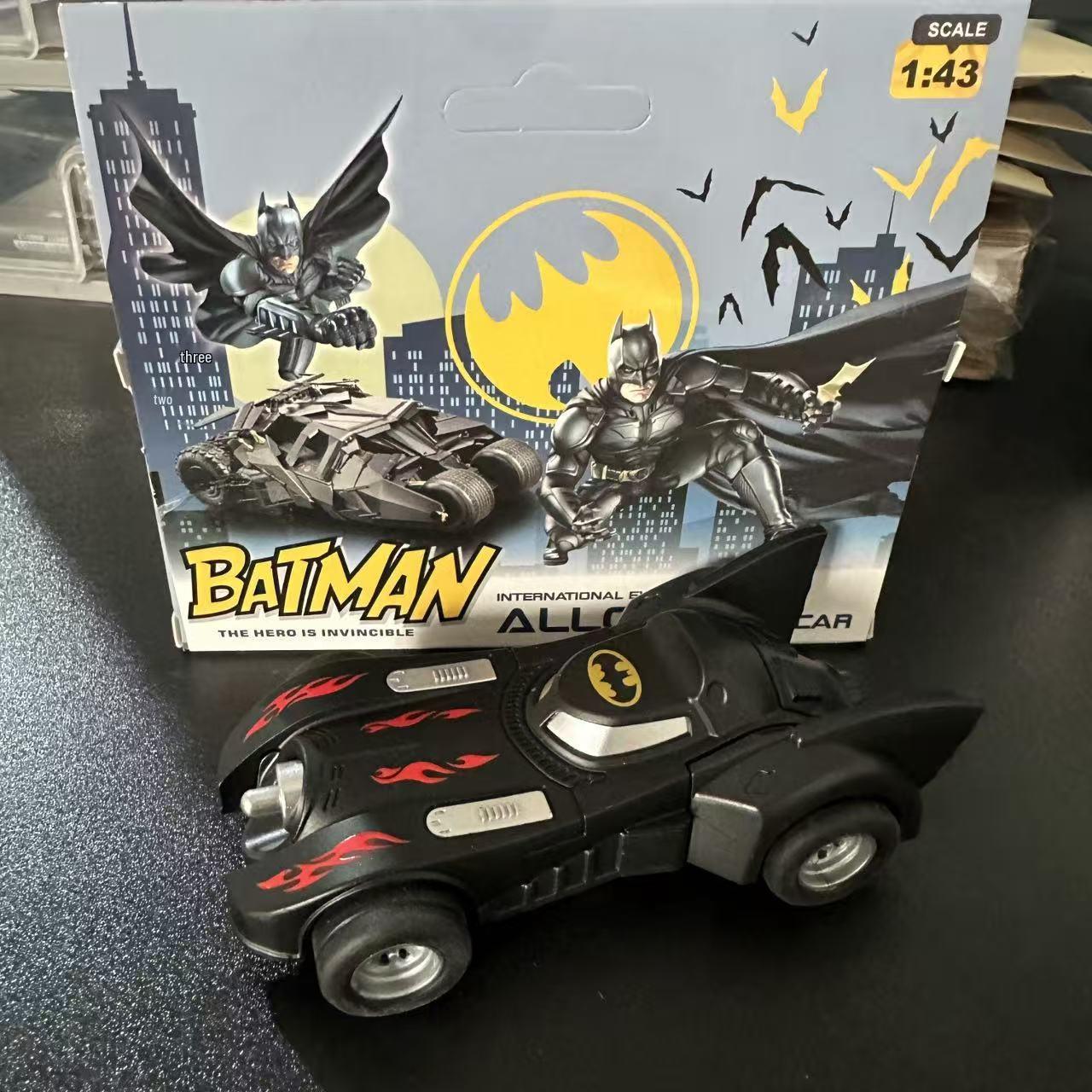 Cross1:43 Batmobile Pull-back Alloy Sports Car - The Dark Knight Toy Model for Kids