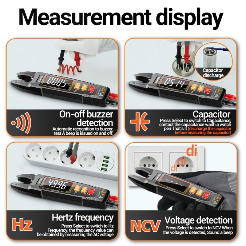 Digital Clamp Meter, Auto Ranging True RMS,Voltages/Current, LoZ, Continuity, Frequency, Capacitance, NCVT