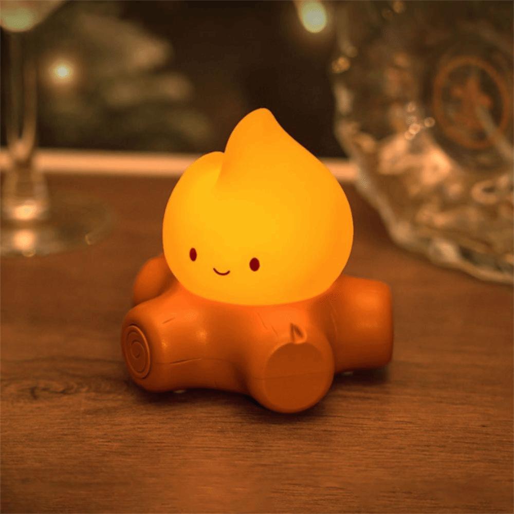 Dimmable LED Flameless Candle Soft Silicone Campfire Night Light LED Candles  Timing Function