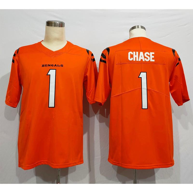 Mens NFL Jacksonville Jaguars Football Jersey Custom Number 9 Burrow 1 Chase 14 18 28 Premium Cotton Sportswear