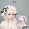 Sweet Japanese Lolita Hair Band With Lace Bow Butterfly Detail Handmade Cotton Headband Cosplay Anime Convention
