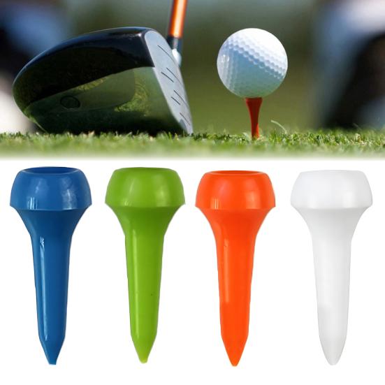 50Pcs Plastic Golf Tees for Irons Hybrids Par Threes Low Profile Woods And The Driving Range Short Golfing Tees for Lower Friction And Longer Distance