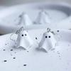 White Ghost Drop Earrings Zinc Zinc Alloy Women Necklace Fashion Halloween Earrings  Stage Performances