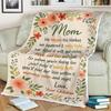 Mom Blanket from Children Hugged and Filled with Love, Wishes and Comfort Morning Noon and Night Message Mother's Day Gift