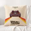 B-Back To The Future Cushion Cover Summer Coolness Linen Fabric Double-Sided Printing Pillow Case Sofa Home Decor Gift