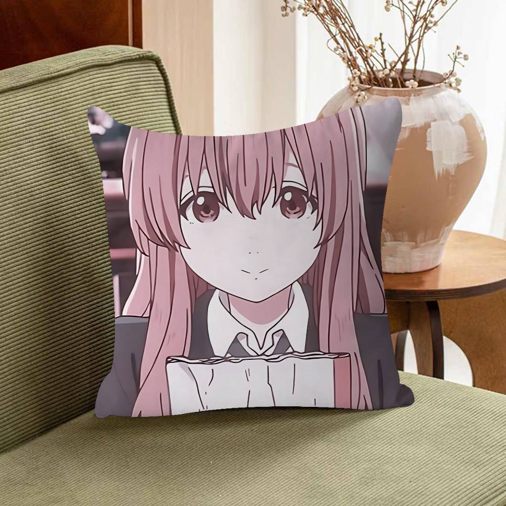 A S-Silent Voice Personalized Pillow Cover Kids Bedroom Wild Party Decor Pillowcase Kid Birthday Shower Gift