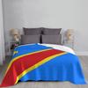 Flag Of Congo Kinshasa Zaire Flannel Throw Blanket Blanket for Home Outdoor Soft Bedroom Quilt