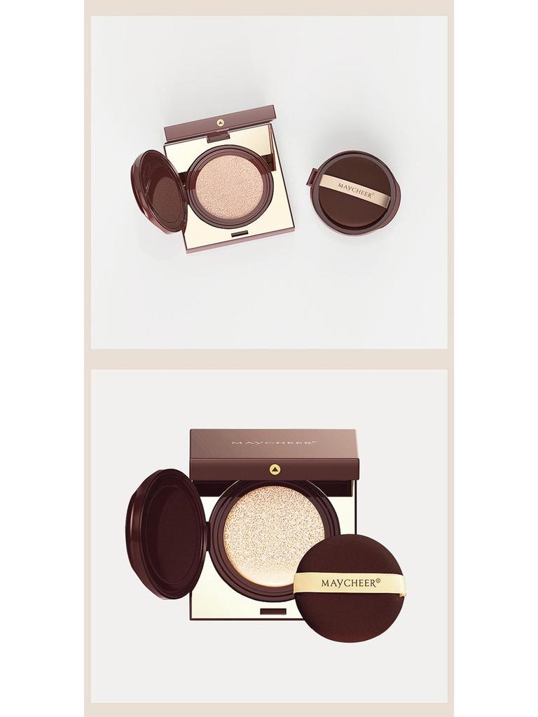 Meixi'er Luxury Gold Bird's Nest Truffle Cushion CC Cream with Refill - Moisturizing & Concealing.