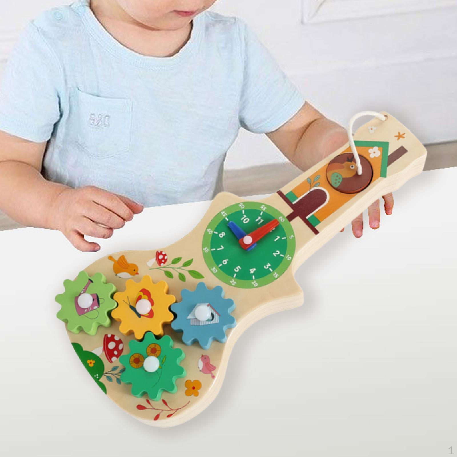

Kids Busy Board Learning Clock Fine Motor Skills Educational Toy Activity for Birthday Travel