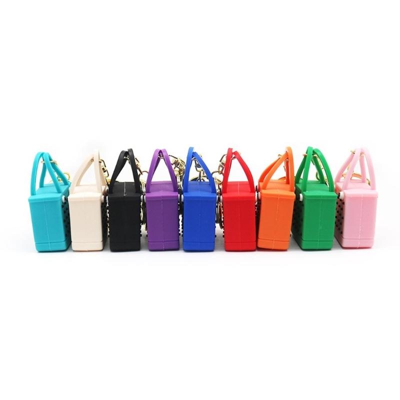 Schöne Tasche mit Loch Schlüsselanhänger Einfacher Autoschlüsselanhänger Mode Strandkorb Hängende Ornamente Schlüsselanhänger Schlüsselanhänger Zubehör