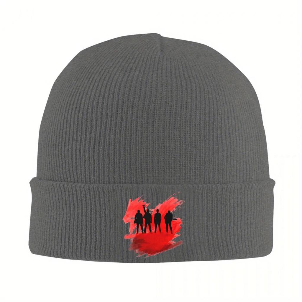 New U Band Paint Silhouette Knitted Caps Womens Unisexs Beanie Winter Hats Hip Hop Melon Cap