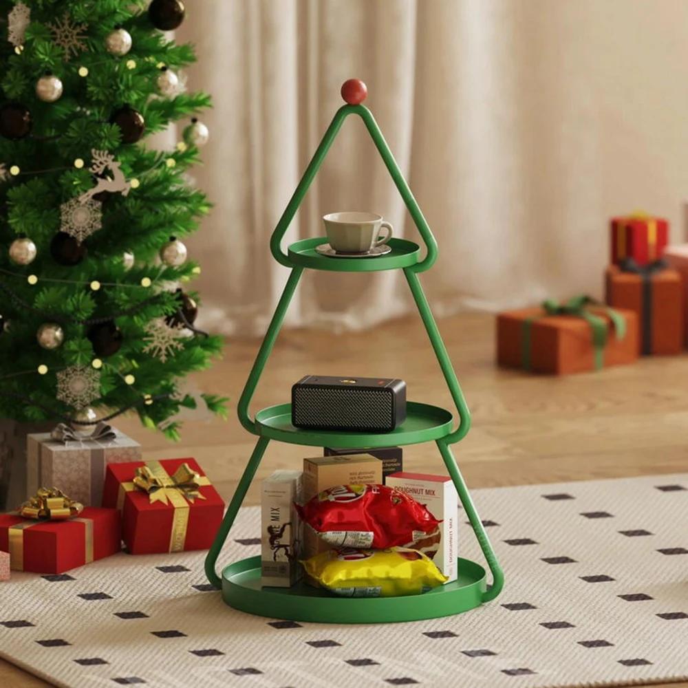 Living Room Sofa Side Corner Table Modern Minimalist Christmas Tree Multi-layer Vertical Partition Bedside Snack Storage Rack