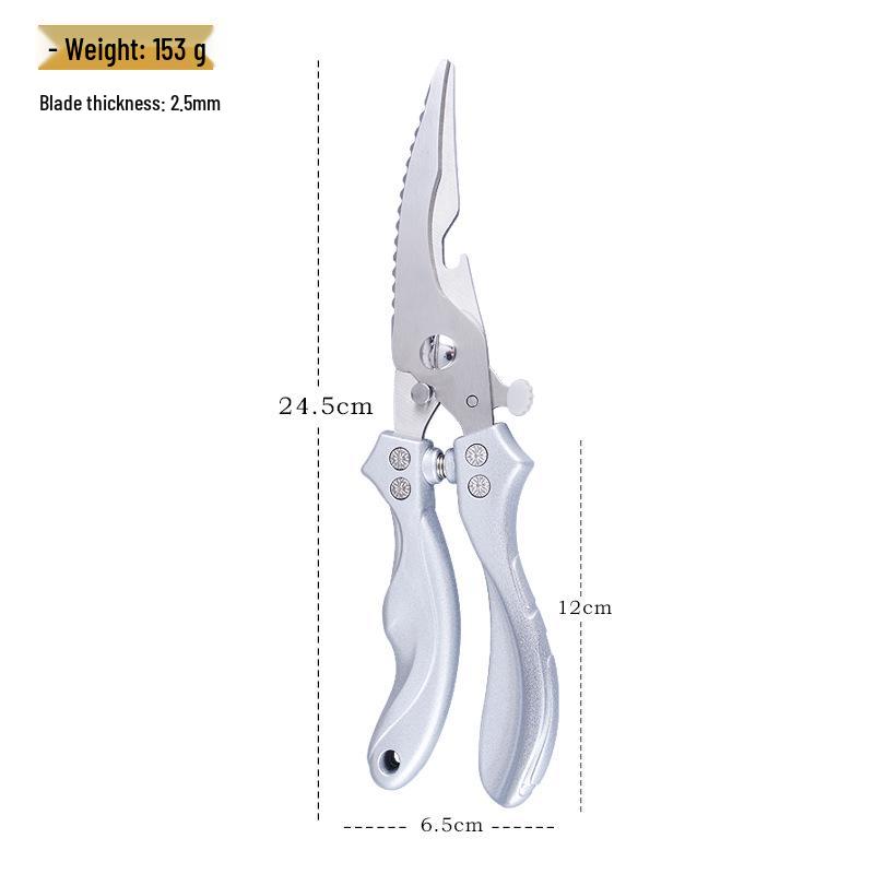 Spot Strong Stainless Steel Deboning Chicken Scissors with Aluminum Handle - Multipurpose Kitchen and Household Scissors