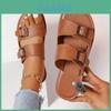 Casual Womens Flat Sandals With Breathable Pu Upper For Daily Comfort