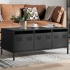 Vidaxl Coffee Table, Black, 101.5X50X43.5 Cm, Steel
