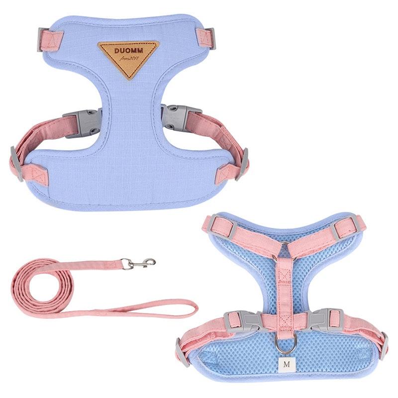 

Stylish And Secure Dog Chest And Back Strap Wholesale Pet Leash For Small Dogs Prevents Escape XS синій
