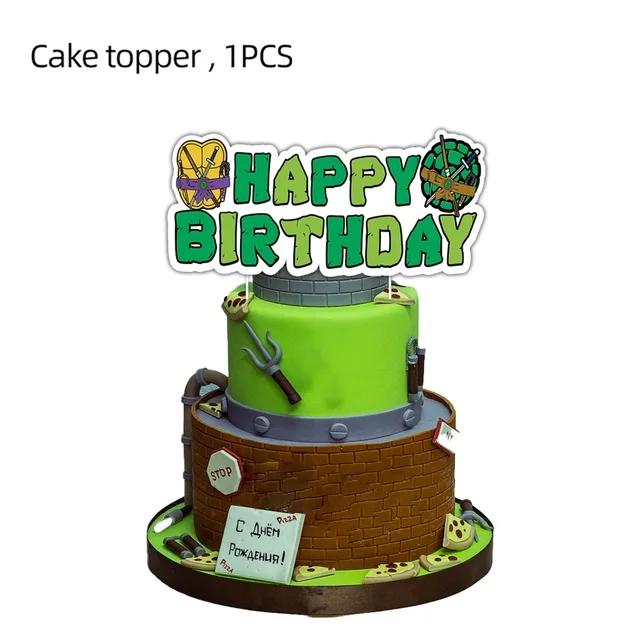 

Cartoon Turtles Birthday Party Decoration Favors Cups Plates Balloons Bunting Flag for Kids Favors Baby Shower Supplies as show