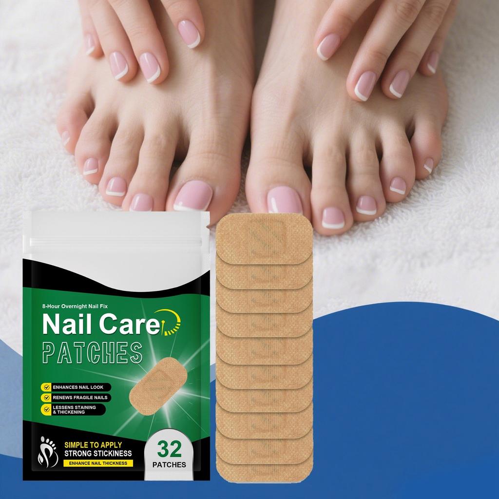 Unha do pé Força Extra 32 Peças Adesivos de Unha Noturnos Para Unhas do Pé Para Fortalecer as Unhas e Reduzir a Quebra