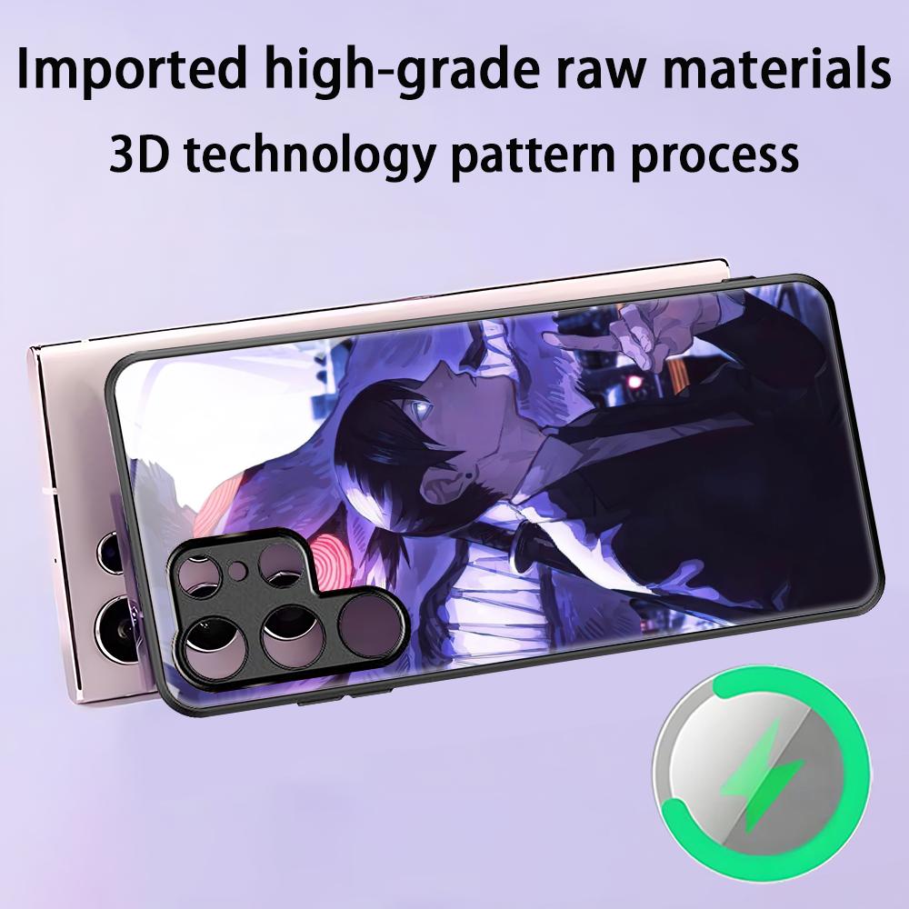 Chainsaw Man Aki Hayakawa Phone Case For Samsung S25 S24 S23 S22 S21 S20 Plus Ultra Note20 Glass Magnetic Case