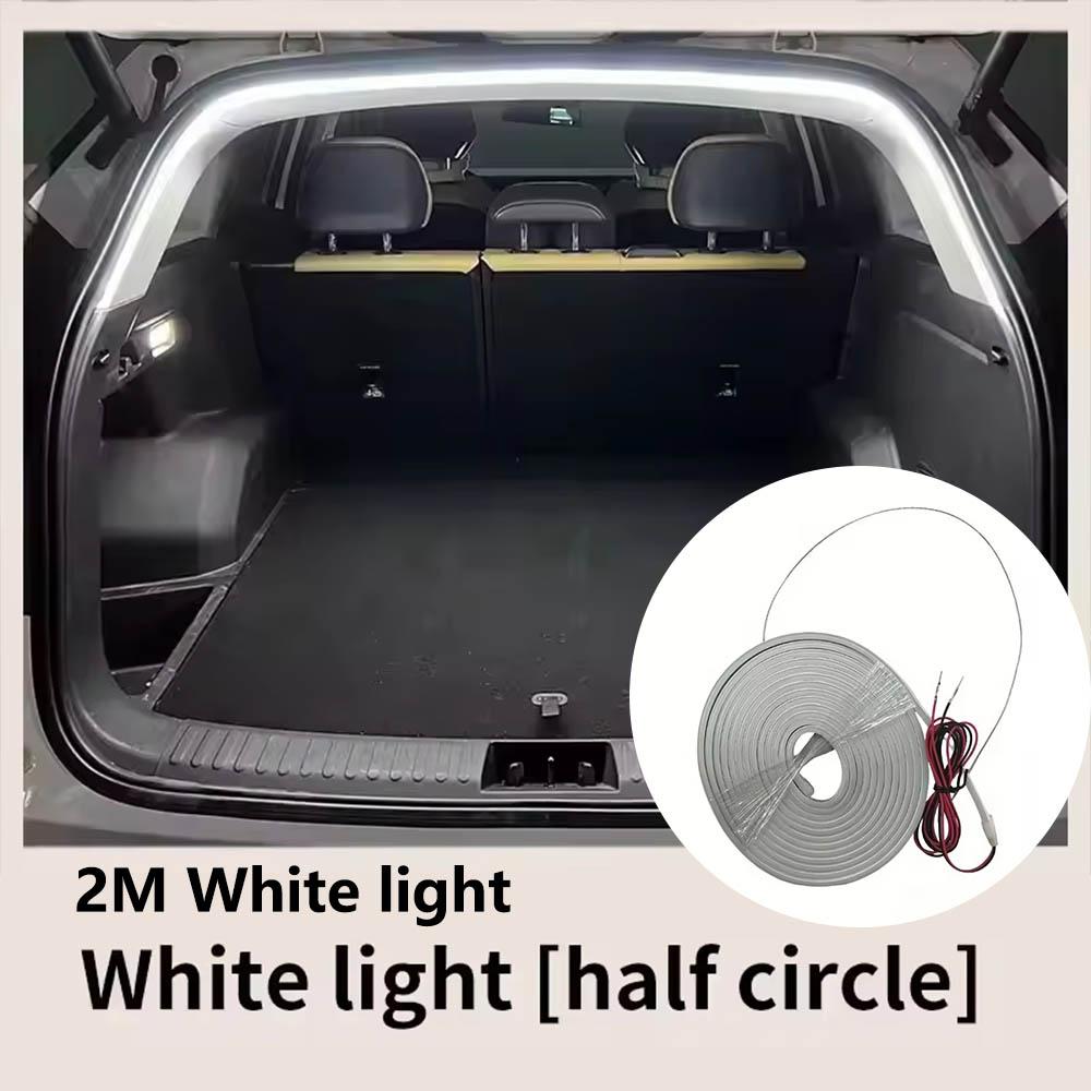 2/4m Car high brightness trunk lighting ambient light interior decoration LED wiring free automatic sensing tailgate light strip