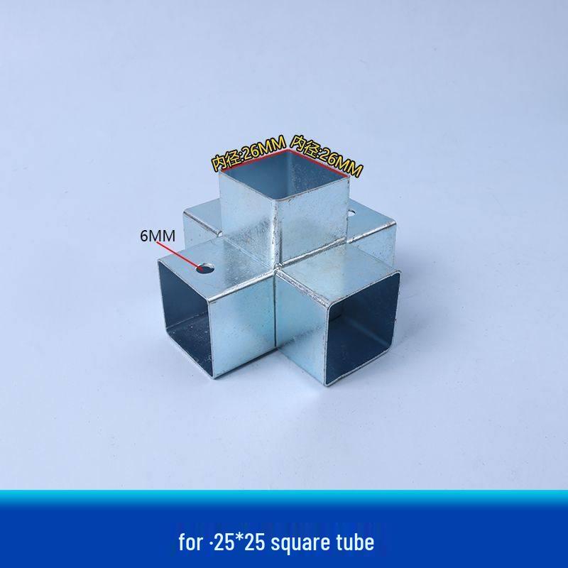 Wrought Iron Galvanized Steel Tube Corner Connectors – No-Weld Angle, Two-Way & Three-Way