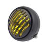 Black Metal Retro Headlight Round Motorcycle Grill Halogen Headlight Motorbike
