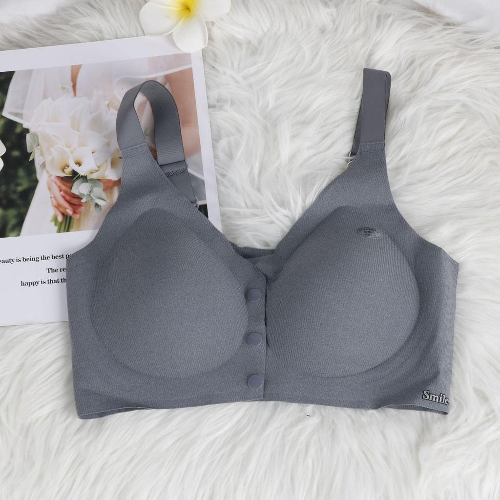 Sujetador Shi Fengni 1023 de Cierre Frontal sin Costuras: Tallas Grandes, Soporte Lumbar, Efecto Adelgazante para Mujeres de Mediana Edad y Mayores