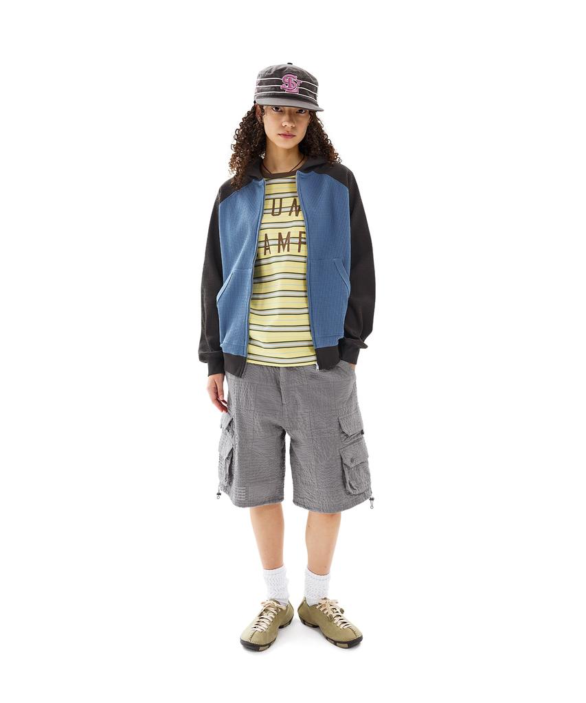 Sunlovetour Aero Waffle Zip Up Hoodie Taupe