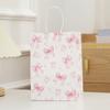 12Pcs Paper Gift Packing Bag Pink Bow Candy Cookie Bags Durable Present Wrap Bag  Celebration